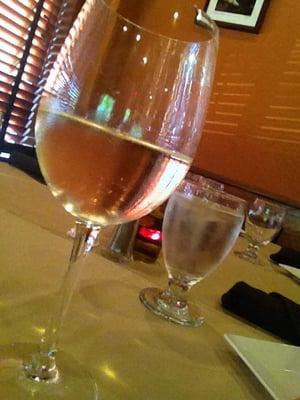 Enjoying the most delicious glass of Sauvignon Blanc while I await my party!