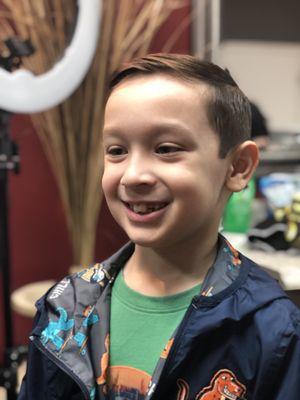 Kristina did such a wonderful job on my sons haircut!