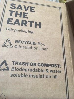 The foam packaging pretty much dissolves when contact with water is made.  You know, the definition of "water soluble."