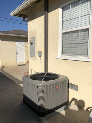 Holyglen Home. New  RHEEM 16 seer condensing unit. With upgraded 200amp electrical panel.