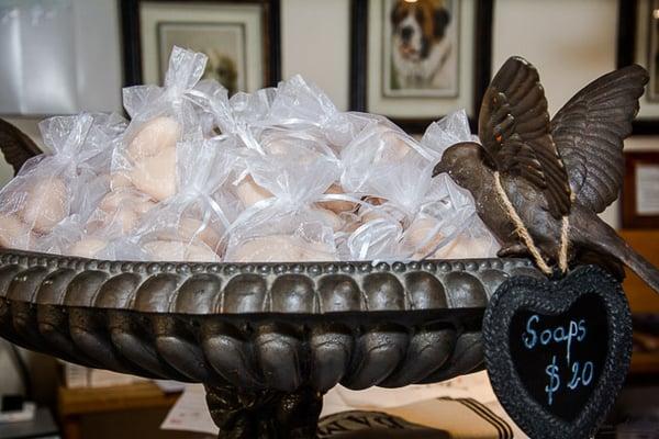 miniature versions of their custom made jasmine bath soap