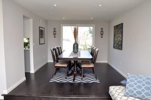 Dining room staged