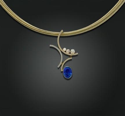 Sapphire and Diamond pendant