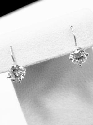 14ktwg Drop Diamond Solitaire earrings. STUNNING!!