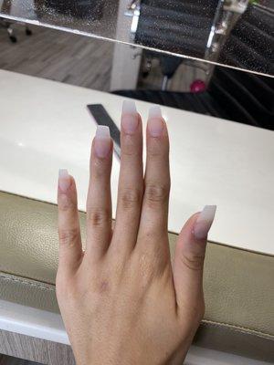 amazing acrylic nails prior to getting polished