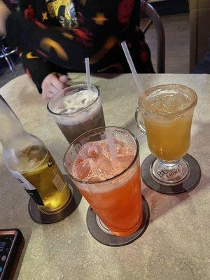 Cherry Long Island, Carmel Apple, Grape Koolaid, and Corona with lime