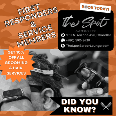 First Responders & Service Member Discount Available!