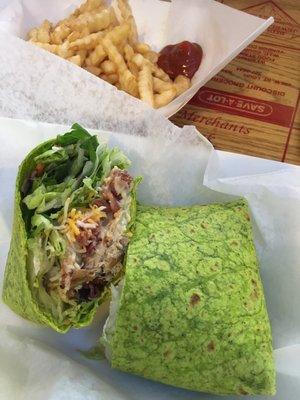 Cucumber Chicken Wrap w/ Kringle fries