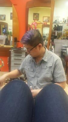 He was talking crap about me in Vietnamese the whole time I was getting mani pedi. Took a picture with my phone!