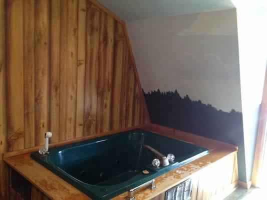 Hot tub bath in loft.