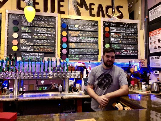 Ben and an impressive variety of drink choices