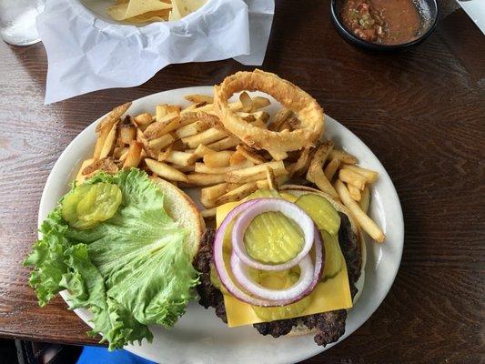 Cheese Burger with Fries