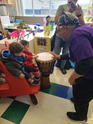 Fenix Drum and Dance came to visit for Black History Month