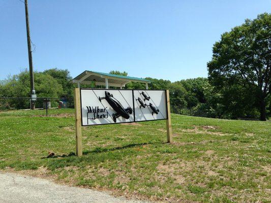 Signage honoring Wilbur Shaw