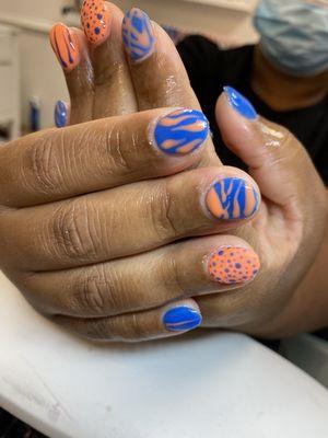 Builder Gel Overlay with designs