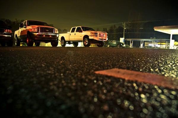 Parking lot on Thanksgiving night