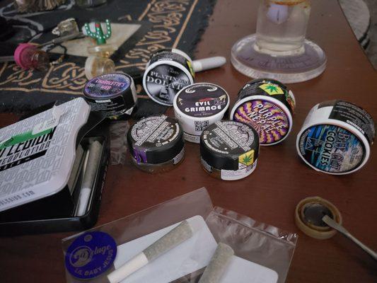 Dabs, joints and fun! Cinder is where we bought all these fun things. Great quality and great prices