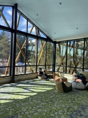 Room in the kids area to chill and read with a great view.