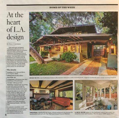 LA Times Home of the Week. March 2019