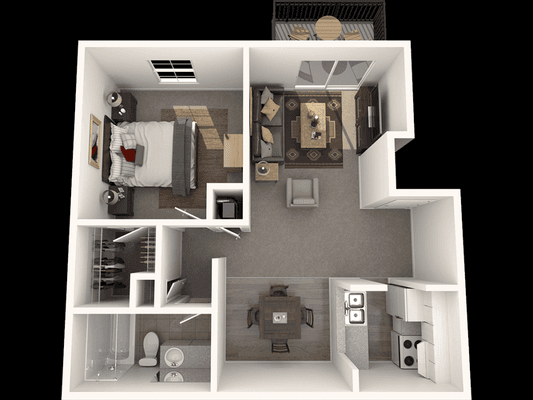 One Bedroom One Bath - 663  sq. ft.