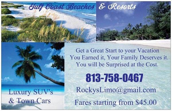 Gulf Beaches & Resorts Shuttles SUVs & Town Cars