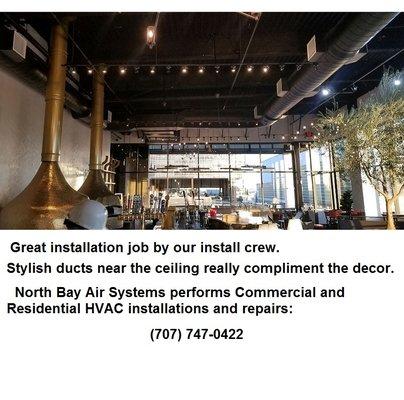 Custom ductwork installation for MidiCi Pizza