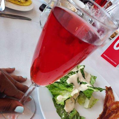 Cranberry Mimosa, included with Sunday Brunch Buffet by Pure Catering