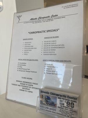 Chiropractic Specialities