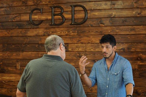 Explaining CBD, we are very knowledgeable about our products, come see for yourself!