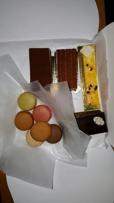 Delicious cakes and macaroons. It isn't easy trying to choose just one. =9