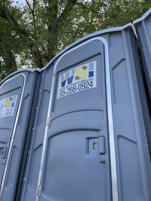 Give us a call for your portable restroom needs.