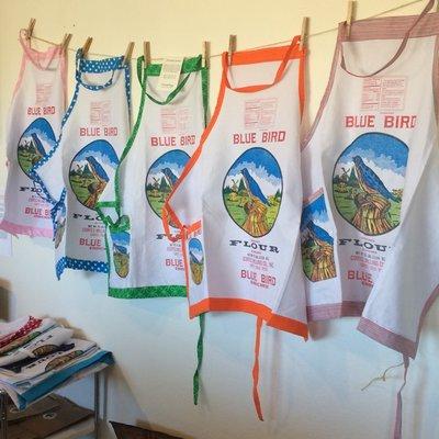 Blue Bird Aprons made from local Cortez Milling Company flour sacks.