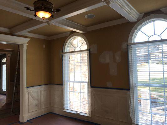 Color change on the walls and ceilings