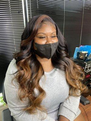 Lace frontal install and color