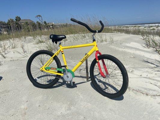 Large tires, perfect for beach rides!