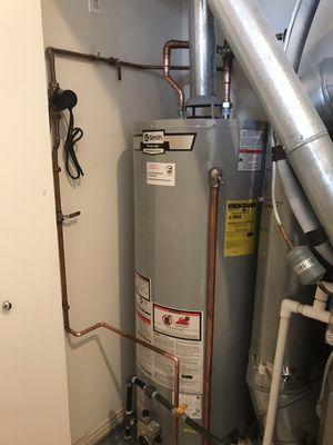 New Water Heater 50 Gallons High Recovery installed Prairie District Chicago