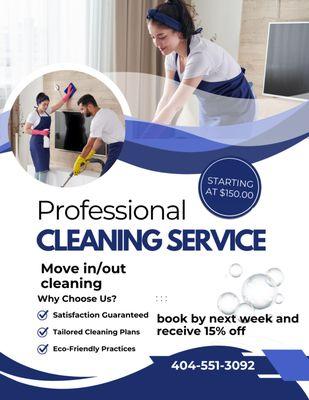 Specialize in Move in-out Cleaning. Customer satisfaction Guaranteed. 
Detailed Cleaning
Trusted Cleaners
Excellent Support