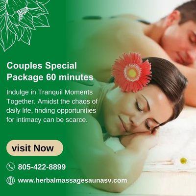 It is a great day for a 60 minute couples massage. Stop by Today.