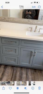 Build a new vanity for my customer and Remodel the bathroom