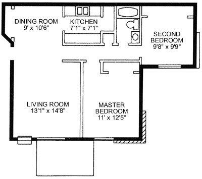 2 Bedroom 1 Bathroom Apartment "The Hillshire"