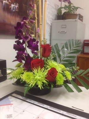 My husband surprised me with this beautiful arrangement sent to my office by Park Florist.