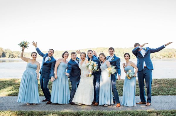 Bridal Party by the waterfront