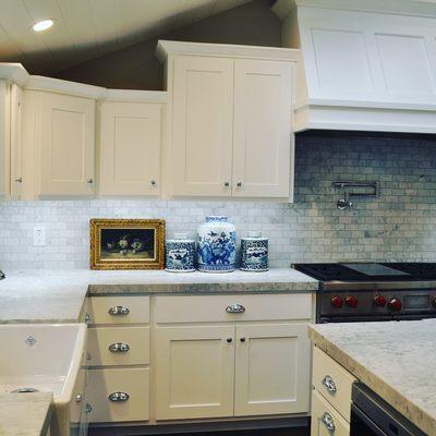 Counter/Marble Slab/Backsplash Tile Detail -
  Alamo Complete Kitchen Remodel