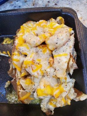 Loaded potatoes with shrimp