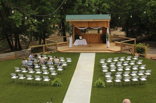 outdoor covered ceremony site.