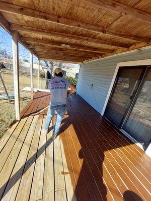 Repainting deck irving tx.