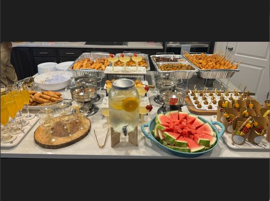 Cocktail appetizer display