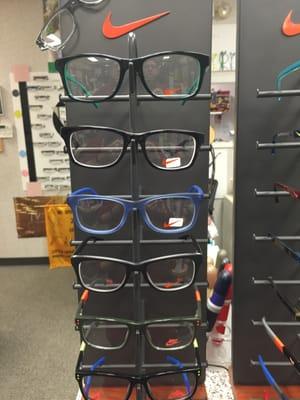 Many Nike frames, we are an authorized Nike dealer.