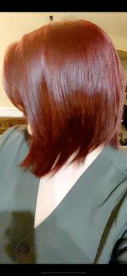 Perfect shine haircut with a bob cut