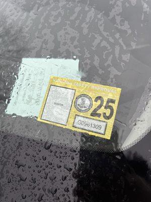 Invalid Inspection Sticker